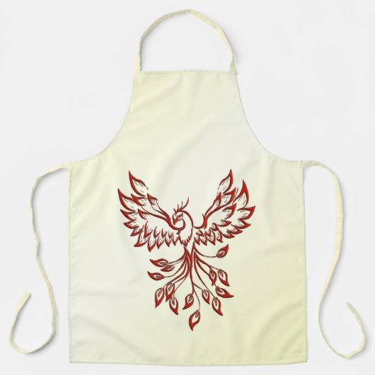 Red Phoenix Rises Schort (Voorkant)
