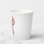 Red Phoenix Rises Silver Papieren Bekers (Links)