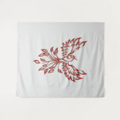 Red Phoenix Rises Silver Wandkleed (Voorkant (horizontaal))