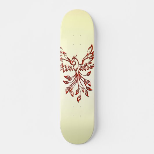 Red Phoenix Rises Skateboard (Voorkant)