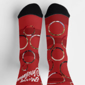 Red Photo Collage Kerstmis Sokken (Top)