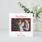 Red Photo Merry kerstkaart (Staand voorkant)