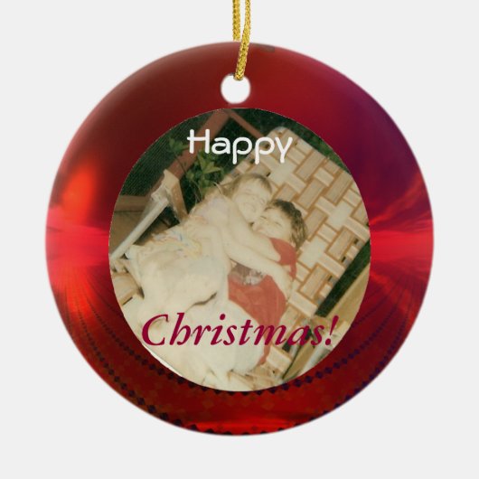 Red Photo Ornament (Voorkant)