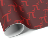 Red Pi Pattern Cadeaupapier (Rol Hoek)