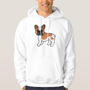 Red Piebald French Bulldog Cute Cartoon Dog Hoodie