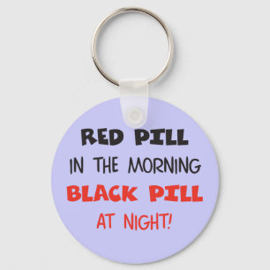 Red Pill Black Pill Sleutelhanger