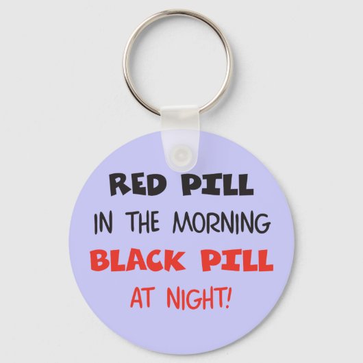 Red Pill Black Pill Sleutelhanger (Voorkant)