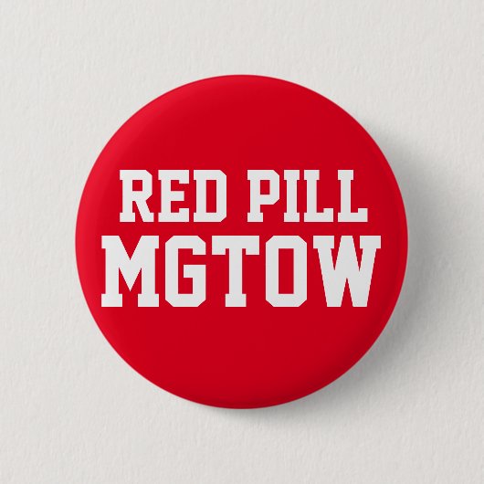 Red Pill MGTOW Ronde Button 5,7 Cm (Voorkant)
