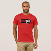 Red Pill™ Text Black Bella Canvas T-Shirt (Voorkant volledig)
