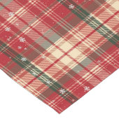 Red & Pine Green Holiday Plaid Table Runner Lange Tafelloper (Hoek)