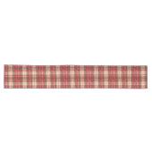 Red & Pine Green Holiday Plaid Table Runner Lange Tafelloper (Horizontaal)
