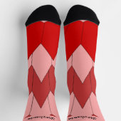 Red Pink Art Deco Design Socks Sokken (Top)