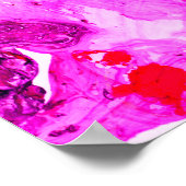 Red Pink Blue Paars Modern Abstract Art Trendy Poster (Hoek)