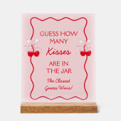 Red Pink Devinez combien de baisers Fête des marié