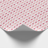 Red Pink Easter Eggs Easter Pattern Cadeaupapier (Hoek)