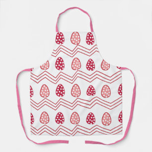 Red Pink Easter Eggs Easter Pattern Schort