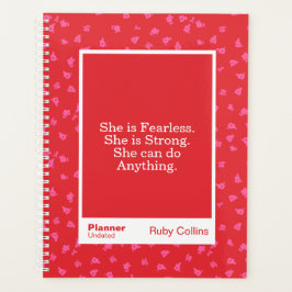 Red/Pink Floral Block Quote | Fully Customizable Planner