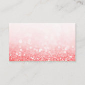 Red Pink Glitter Trendy Salon Dank u Visitekaartje (Achterkant)