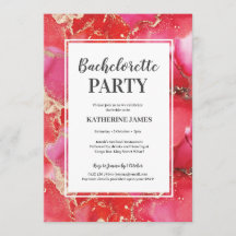 Red Pink Gold Bachelorette