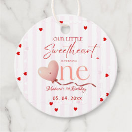 Red Pink Heart Valentine's Day Sweetheart Birthday Bedankjes Labels