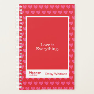 Red & Pink Hearts Block Quote | Fully Customizable Planner
