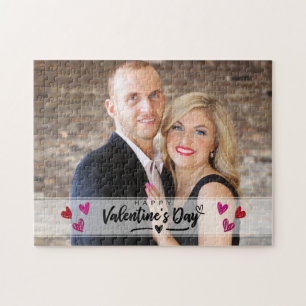 Red Pink Hearts Valentijnsdag Foto gescand Legpuzzel