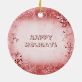 Red Pink Holiday Ornament (Achterkant)