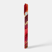 Red & Pink Marble Gold iPhone 15 Case (Côté gauche)