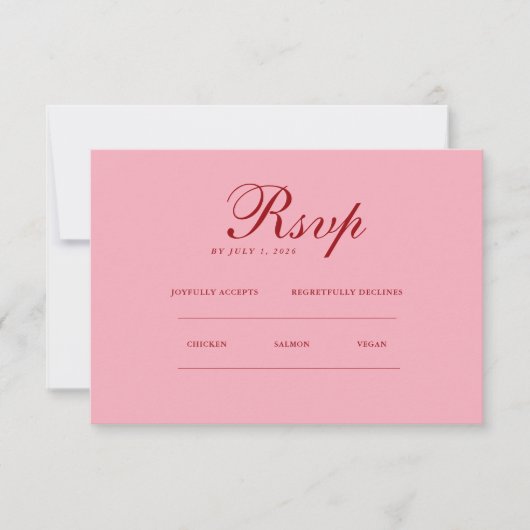 Red pink Minimalist Elegant | RSVP & QR Website (Devant)