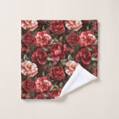 Red Pink Rose Flowers   (Gant de toilette)