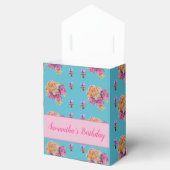 Red Pink Rose Shabby Chic Blauwgroen Aqua Floral F Bedankdoosjes (Geopend)