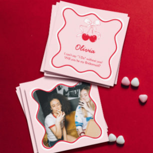 Red Pink Seras-Tu Ma Carte De Proposition De Serva