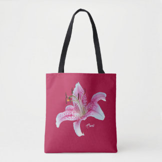 Red Pink Stargazer Lily All-Over_Print Tas