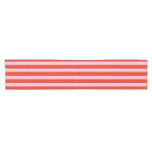 Red Pink Stripes Retro Korte Tafelloper (Horizontaal)