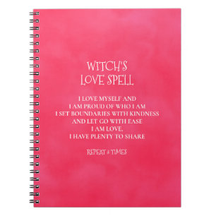Red Pink Witch's Love Spell Boek Notitieboek