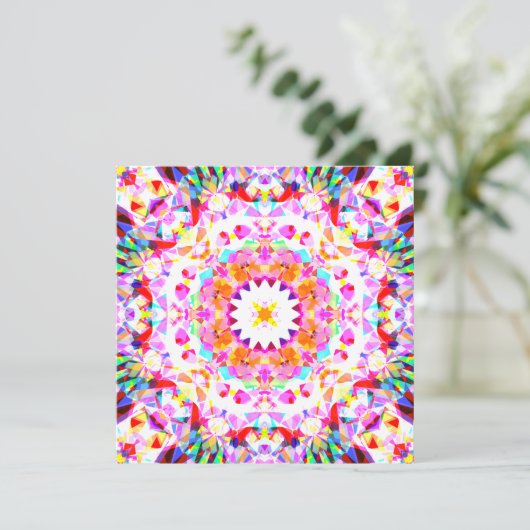 Red Pink Yellow kerstfeestjes Star Snowflake (Staand voorkant)