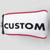 RED Piping Custom Golf Putter Headcover Blank (Voorkant)