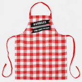 Red Plaid BBQ Schort (Voorkant)