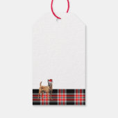Red Plaid Belgian Malinois Hondenliefhebber Christ Cadeaulabel (Achterkant)