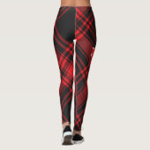 "Red Plaid Canada" Leggings féminins (Dos)