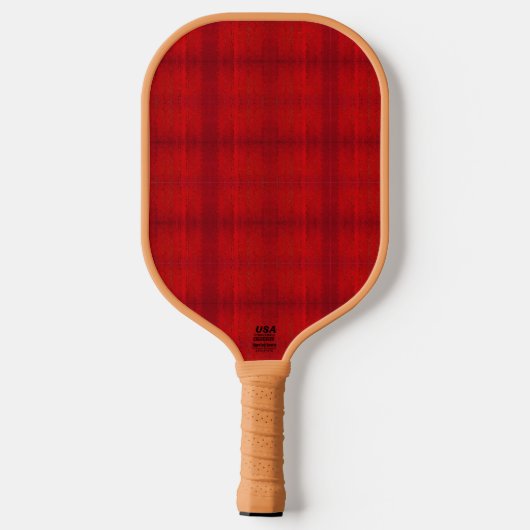 "Red Plaid" (carbon fiber) Pickleball Paddle (Achterkant)