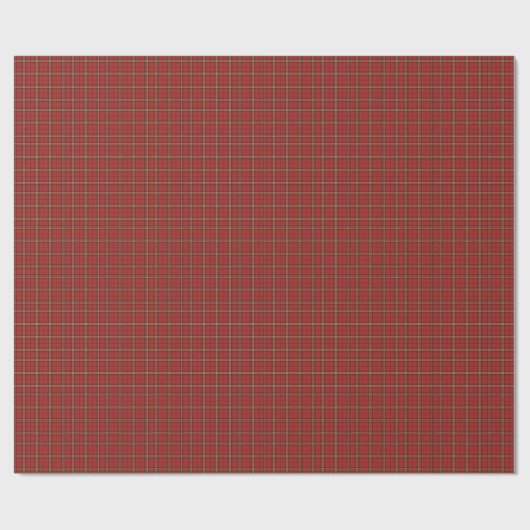 Red Plaid Christmas Festive Pattern - Cadeaupapier (Vlak)