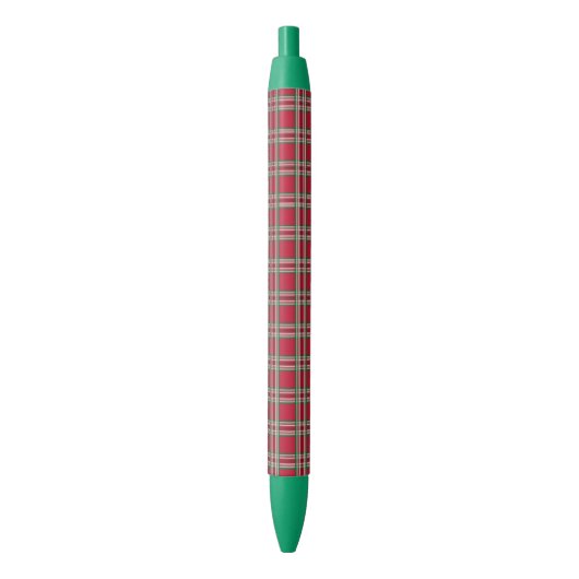 Red Plaid Christmas Holiday Teacher's Pen Gift (Voorkant Verticaal)