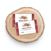 Red Plaid Country BBQ Luier Raffle Baby shower Informatiekaartje
