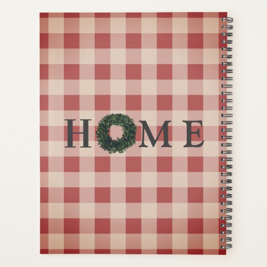 Red Plaid HOME Script En vichy Pays (Dos)