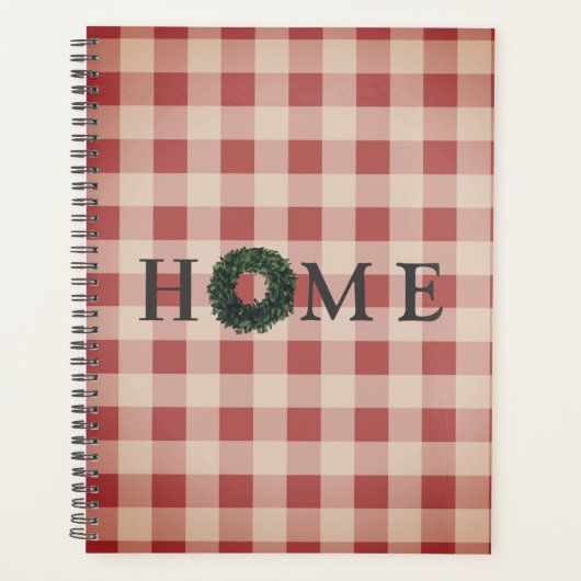 Red Plaid HOME Script En vichy Pays (Devant)