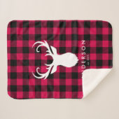 Red Plaid Motif et Deer Christmas (Devant (Horizontal))