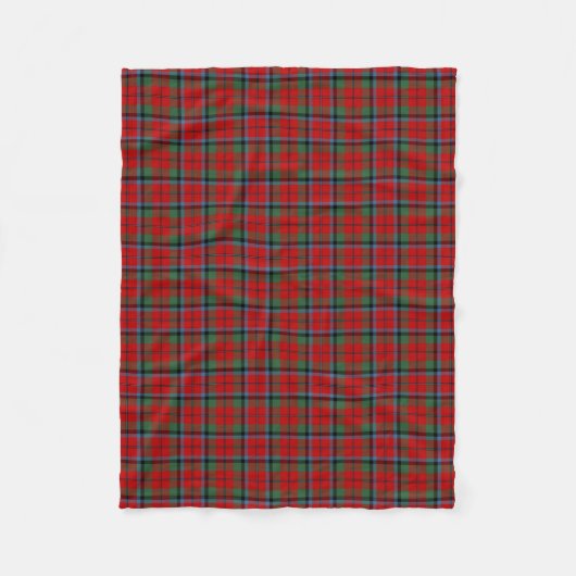 Red Plaid Naughton MacNaughton Tartan Fleece Deken (Voorkant)
