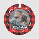 Red Plaid Notre premier Noël, M. et Mme 2 Photo (dos)