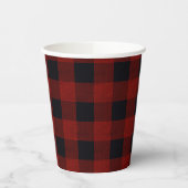 Red Plaid Papieren Bekers (Links)